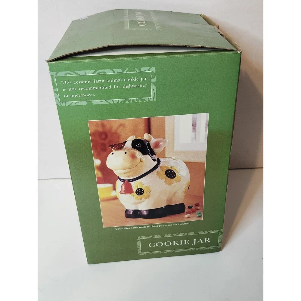 Bico Daisy Cow With Butterfly On Her Nose Cookie Jar